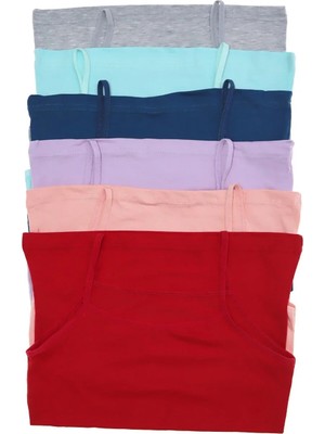 Hb Trend Kız Çocuk Ip Askılı Düz Atlet 6lı Pamuklu
