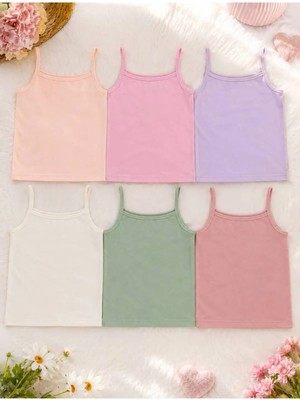 Hb Trend 6 Lı Renkli Desenli Soft Mat Renkli Sevimli Kız Çocuk Slip (Külot) Pamuklu Cilt Dostu