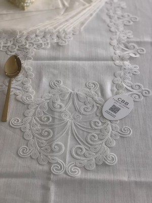 Meks Sofra Takımı 26 Parça Anna Model Yemek Takımı Örtüsü Dertsiz 160 x 220 cm Masa Örtüsü