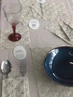Meks Sofra Takımı Orion Gardenya Keten Yemek Takımı 160X260 Masa Seti 26 Parça Runner Set Kapiçino