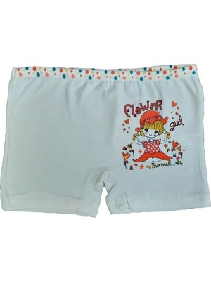 Dondeza Kız Çocuk Renkli Likralı Pamuklu Boxer Külot 6lı