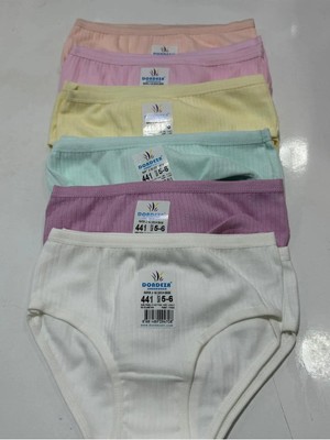 Dondeza 12 Li Kız Çocuk Fitilli Kilot-Pastel Renk Karışık-11-12 Yaş