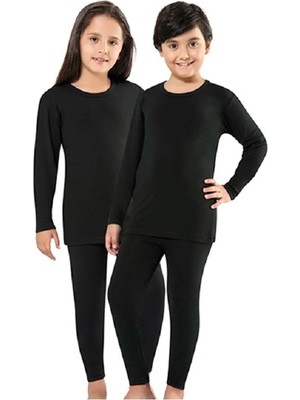 Tutku Unisex Çocuk Siyah Termal Üst