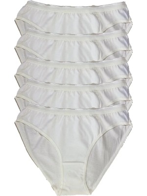 Tutku Kadın Ekru Penye Bikini Külot 5li