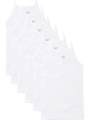 Tutku 0187 Kız Çocuk Ip Askılı Biyeli Atlet (Ribana) 6lı