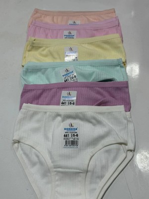 Dondeza 12 Li Kız Çocuk Fitilli Kilot-Pastel Renk Karışık-11-12 Yaş