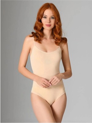 NBB 3'lü Paket Kadın Ip Askılı Pamuklu Likralı Çıtçıtlı Body