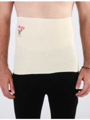 Hasyün Ekru Yün Süper Ince Bel Korse Unisex Ekru Günlük Yünlü