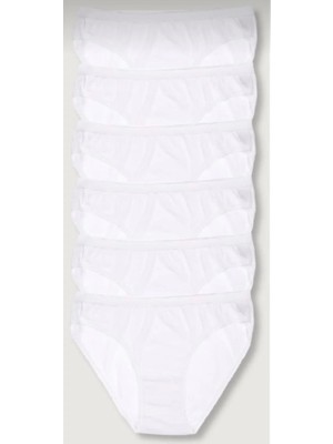 Tutku Kadın Beyaz 6’lı Paket Bikini Külot