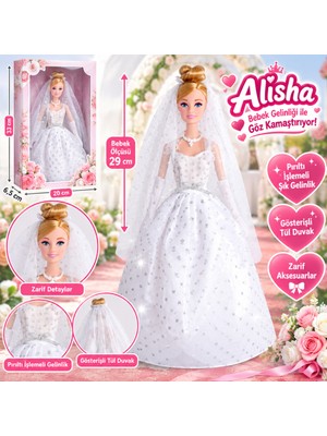 3381 Nessiworld-Rst-Sıs-Gelinlikli Manken Bebek 29 cm