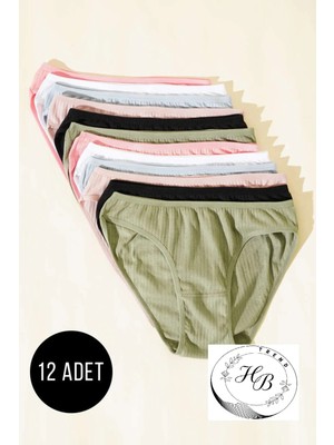 Hb Trend Kadın 12'li Cotton Bikini 0592 (Nefes Alan Doku Kumaş)