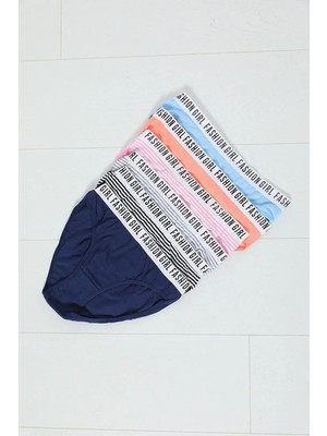 Tutku 6'lı Paket Çok Renkli Fashion Girl Kadın Slip Külot