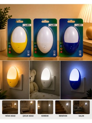 LED Gece Lambası Priz Tipi Dekoratif Gece Işığı Çocuk Odası Yatak Odası Koridor Için