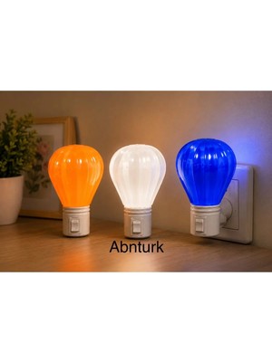 LED Balon Gece Lambası Priz Tipi Dekoratif Gece Işığı Anahtarlı Çocuk Odası Yatak Odası Koridor Için