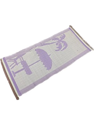 Plastik Plaj Hasırı Şemsiye Desenli 60*150CM Deniz Hasırı Plastik Kilim