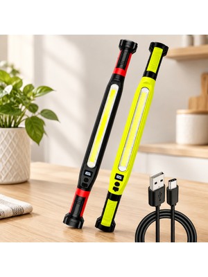 Str Store Şarjlı Mıknatıslı LED Çalışma Lambası (Type-C, 360° Döner, 52.5 Cm)