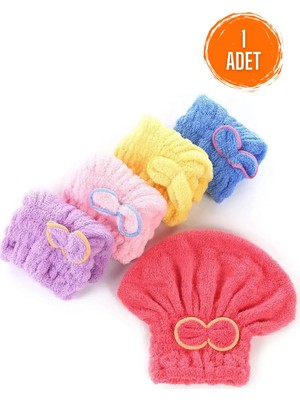 Saç Kurutma Bonesi 1 Adet Elastik Islak Saç Kurutucu Havlu Mikrofiber Saç Kurulama Bonesi Saç Masaj