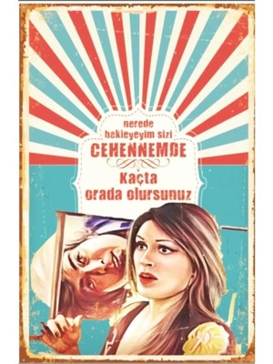 Str Store Kuşe Kağıt Duvar Posteri Nerede Bekleyeyim Sizi Retro Vintage DRTR0096