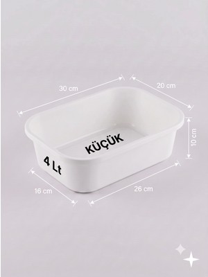 Decosense Çok Amaçlı Beyaz Küçük Boy 4 Litre 30X20X10 cm Dolap Içi Düzenleyici - Oyuncak Dolabı Çekmecesi ve Organizer – Banyo Mutfak ve Oyuncak Saklama Kutusu