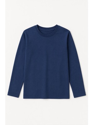 Perendi %100 Pamuklu Kız ve Erkek Unisex Uzun Kollu Basic Tshirt