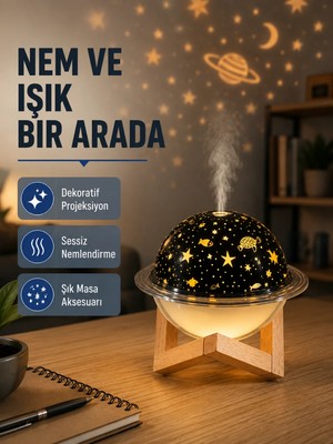 Str Store USB Projeksiyon Gece Lambası ve Hava Nemlendirici – Aromaterapi Destekli, Taşınabilir Mini