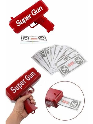 Str Store Para Dolar Atma Makinası Super Money Gun Para Saçma Fırlatma Tabancası