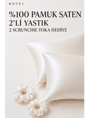 Marvielle %100 Pamuk Saten 2'li 50X70 Zarf Kapanışlı - Yastık Kılıfı