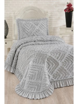 Marvielle Pine 2 Parça Tek Kişilik Pike Takımı Gri - Tek Kişilik Pike & Pike Takımı