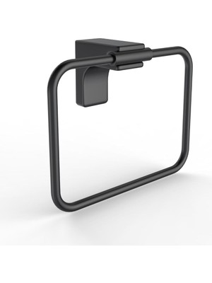 Str Store Kazien Aparatı Kare Lavabo Banyo Mutfak Havlu Askısı (Paslanmaz Çelik-Zamak) (Mat Siyah)