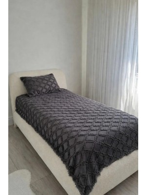Marvielle Vesya 2 Parça Tek Kişilik Pike Takımı Antrasit - Tek Kişilik Pike & Pike Takımı