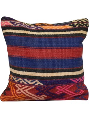 Zehra Abla Halı Yeni El Dokuma Dekoratif Kilim Kırlent Yastık Kılıfı 7506