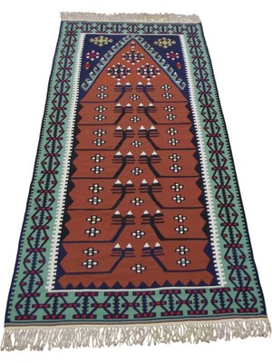 Zehra Abla Halı Yeni El Dokuma Otantik Mihraplı Pınarbaşı Kayseri Yün Kilim 7515