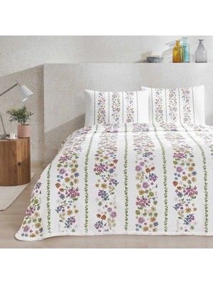 Marvielle Lily Tek Kişilik Baskılı Pike Takımı Pembe - Tek Kişilik Pike & Pike Takımı
