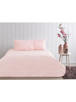 Marvielle Evelyn Pembe Tek Kişilik Jakarlı Pike Takımı - Tek Kişilik Pike & Pike Takımı