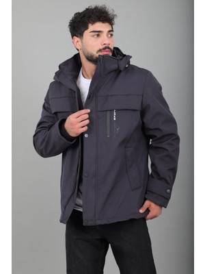Stil Kombin Içi Kürklü Göğüs Detay Softsheel Kışlık Mont Kmd 833_50524