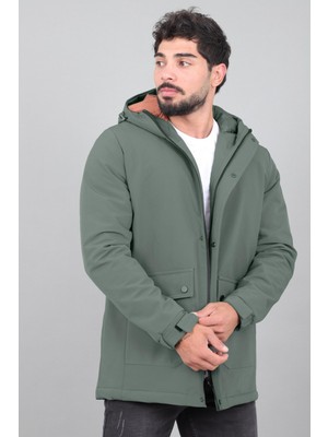 Stil Kombin Kapitoneli Torba Cep Sabit Kapüşon Kışlık Mont Pldp 3039_50527