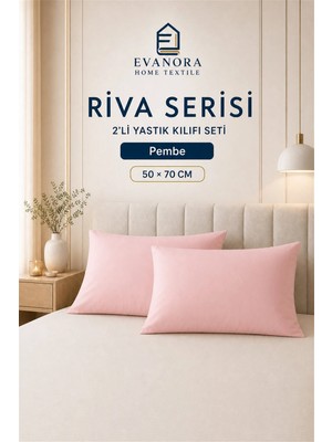 Marvielle Riva Serisi Pembe 2'li Seti 50 x 70 cm - Yastık Kılıfı