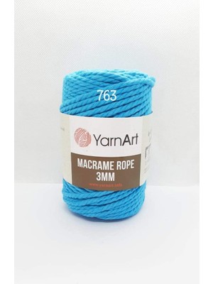 El Örgü Ipi Macrame Rope 3 Mm, 763, 4X250 gr