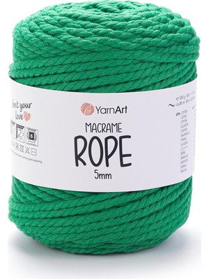 El Örgü Ipi Macrame Rope 5 Mm, 759, 2X500 gr