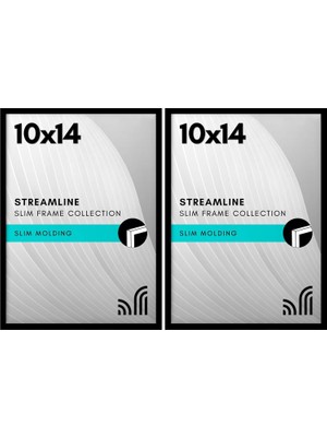 Siyah 10X14 Resim Çerçevesi - Kırılmaya Dayanıklı Camlı Ince Kenarlıklı Fotoğraf Çerçevesi - Yatay Veya Dikey Görüntü Formatı Için Asma Donanımlı Duva