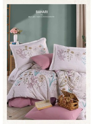 Marvielle Ranforce 2 Li Kapaklı 50X70 +5 cm Volanlı Pembe - Yastık Kılıfı