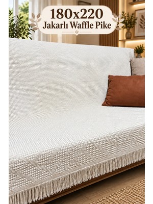 Marvielle Ekru 180X220 Jakarlı Waffle Pike - Tek Kişilik Pike & Pike Takımı