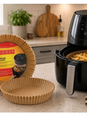 MiraLive 100 Lü Airfryer Kağıdı Yağ Geçirmez Yapışmaz Pişirme Kağıdı