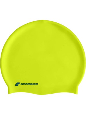 Lexroo Sporsize Silicone Swimming Cap - Deniz ve Havuz Silikon Yüzücü Bonesi (Yeşil)