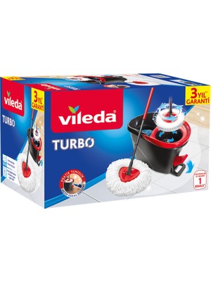 Lexroo Vileda Turbo Pedallı Temizlik Seti, Siyah