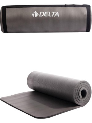 Lexroo Delta Konfor Zemin 10 mm Taşıma Askılı Pilates Minderi Yoga Matı, Antrasit