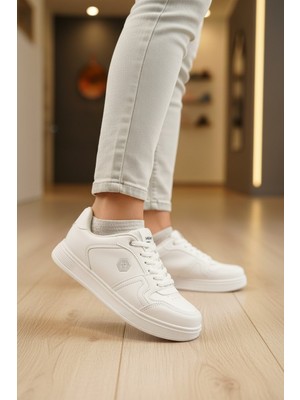 Enoch Yan Panel Logolu Lmbrck Model Düz Tabanlı Bağcıklı Kadın Sneaker