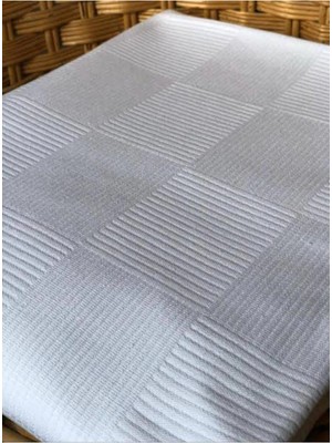 Marvielle Tek Kişilik Büyük Dama Desen Pike 160X230 Beyaz - Tek Kişilik Pike & Pike Takımı