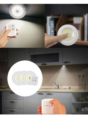 Bin1çeşit Uzaktan Kumandalı 3'lü Spot LED Lamba Seti Enerji Tasarruflu