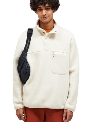 Peak Performance Snap T-Neck Erkek Beyaz Fleece